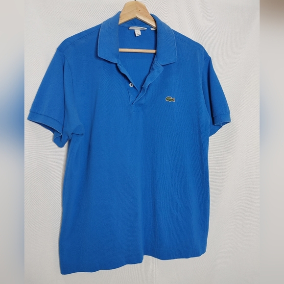 Lacoste Men's Classic Fit L.12.12 Original Piqué Polo Cotton Blue Short Sleeve L - Picture 3 of 9